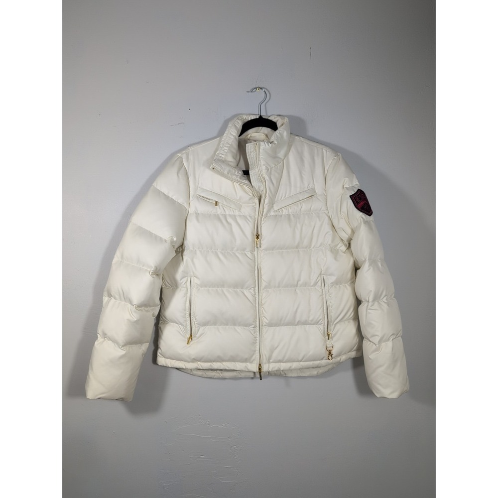 Ralph Lauren Active Beautiful Down Cream Colored Jacket Sz L Excellent